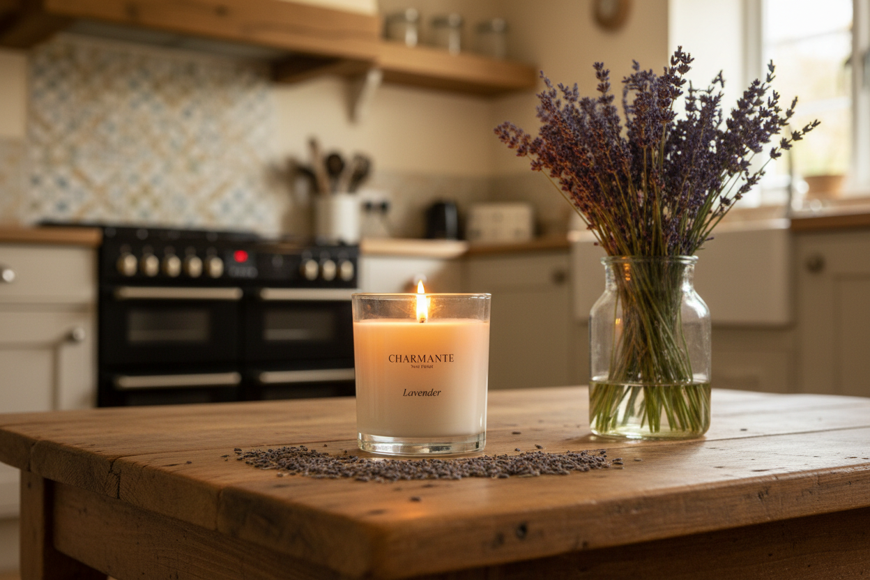 Lavender Candle — Cozy Cottage Kitchen